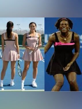 Nike Fit Dry Black Pink Bow Tennis Dress 2007 Serena Williams